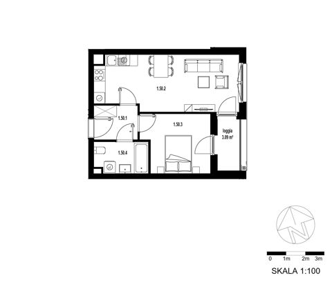Plan 2 pok. 41m²