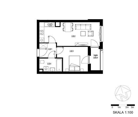 Plan 2 pok. 41m²