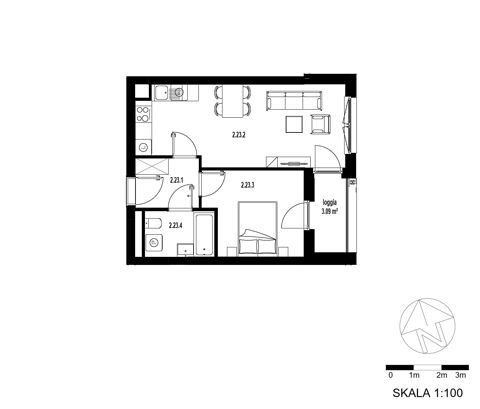 Plan 2 pok. 41m²