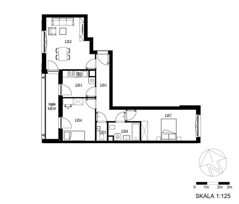 Plan 3 pok. 67m²