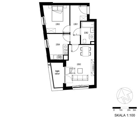 Plan 2 pok. 47m²