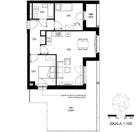 Plan 3 pok. 59m²