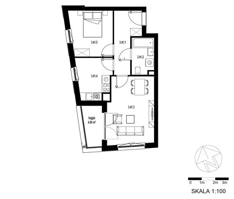 Plan 2 pok. 47m²