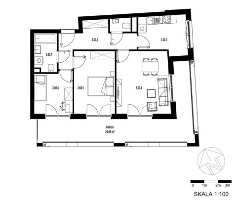 Plan 3 pok. 66m²