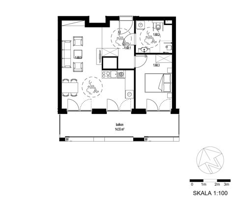 Plan 2 pok. 49m²