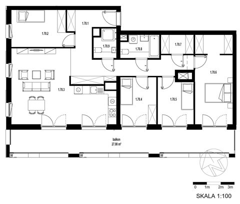Plan 5 pok. 110m²
