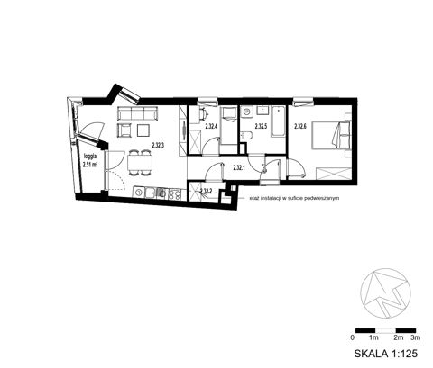 Plan 3 pok. 53m²