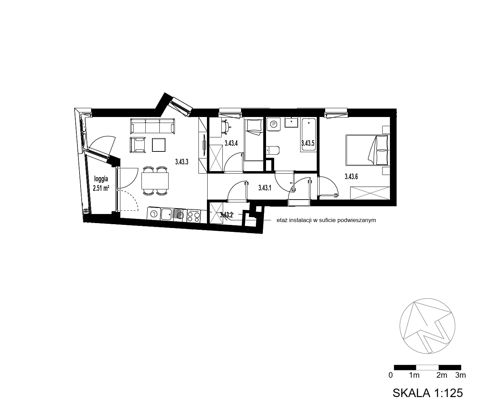 Plan 3 pok. 53m²