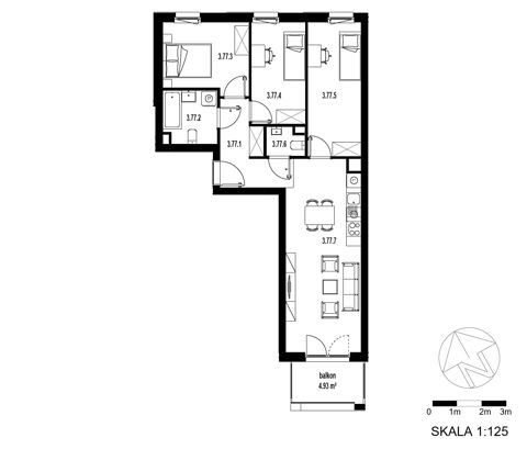 Plan 4 pok. 70m²