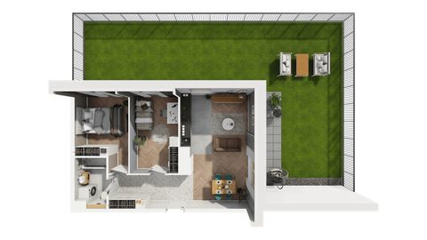 Plan 3 pok. 59m²