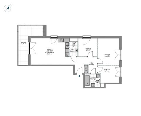 Plan 4 pok. 77m²