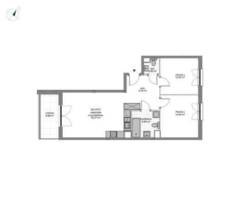 Plan 3 pok. 68m²