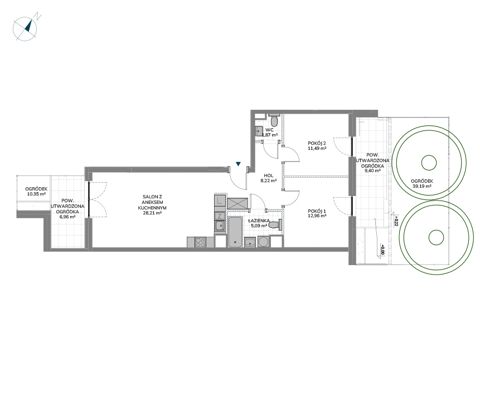 Plan 3 pok. 68m²