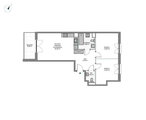 Plan 3 pok. 70m²