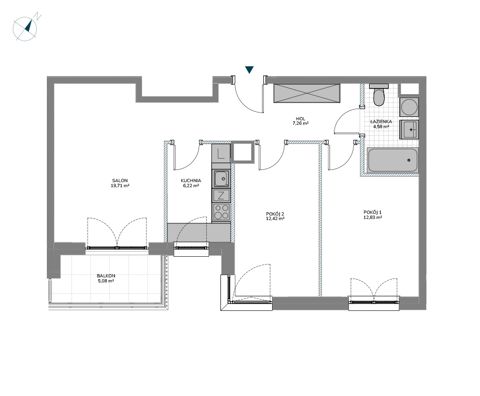 Plan 3 pok. 63m²