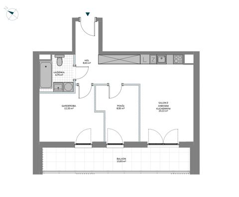 Plan 2 pok. 54m²