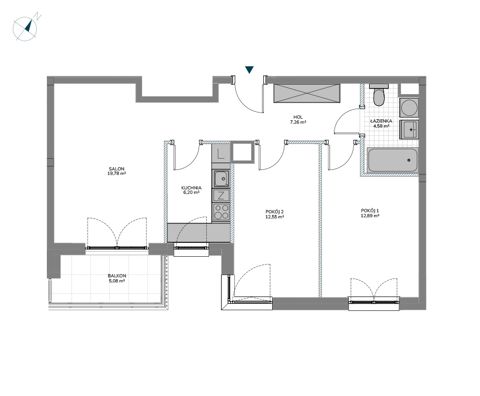 Plan 3 pok. 63m²