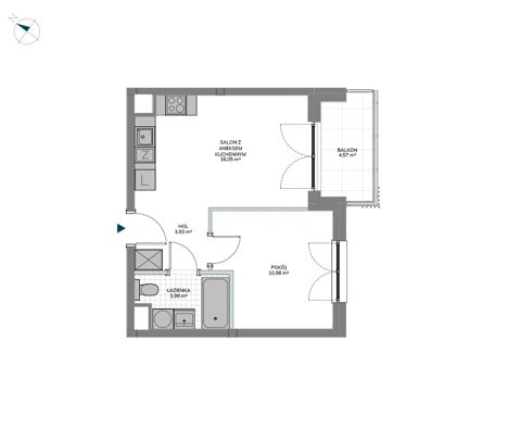 Plan 2 pok. 35m²