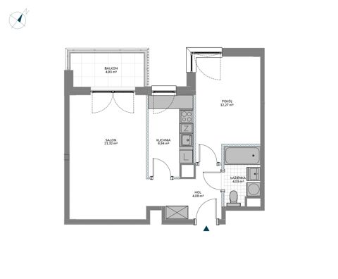 Plan 2 pok. 49m²