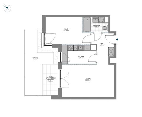 Plan 2 pok. 49m²
