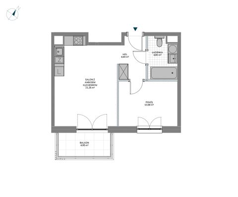 Plan 2 pok. 41m²