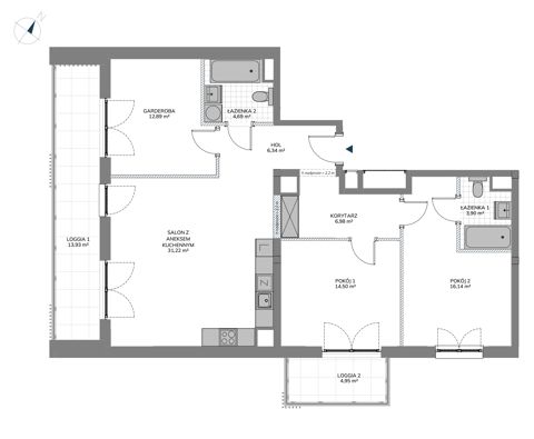Plan 3 pok. 97m²