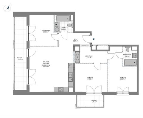 Plan 3 pok. 97m²