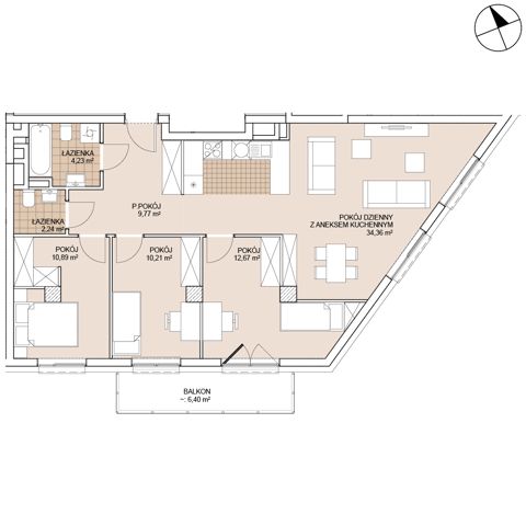 Plan 4 pok. 84m²