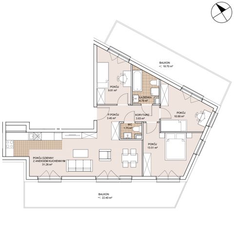 Plan 4 pok. 79m²