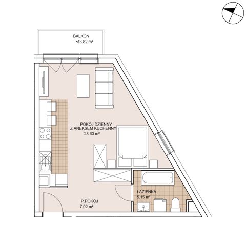 Plan 1 pok. 41m²