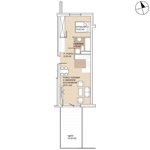 Plan 2 pok. 44m²