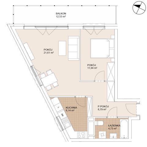 Plan 2 pok. 55m²