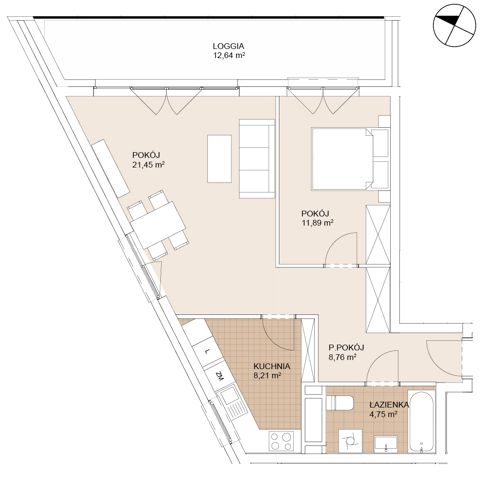 Plan 2 pok. 55m²