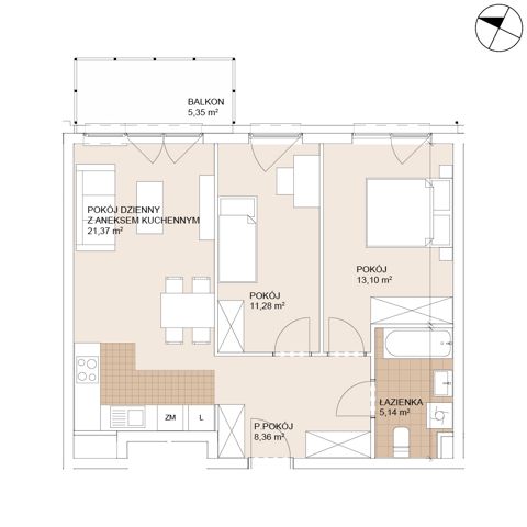 Plan 3 pok. 59m²