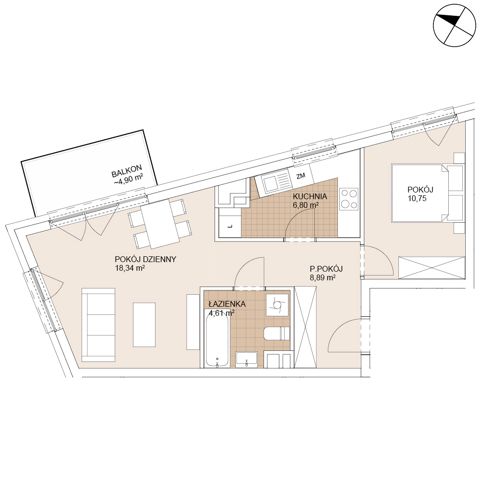 Plan 2 pok. 49m²