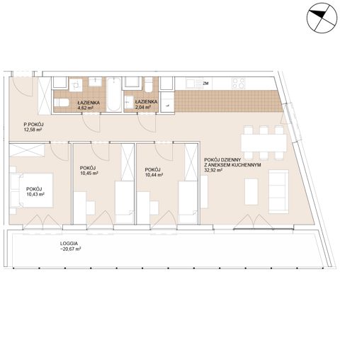 Plan 4 pok. 83m²