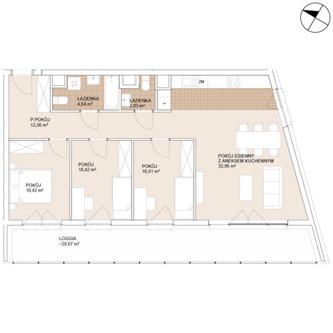 Plan 4 pok. 83m²