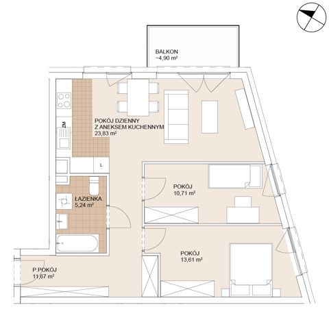 Plan 3 pok. 65m²