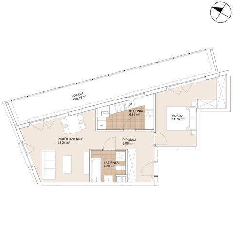 Plan 2 pok. 53m²