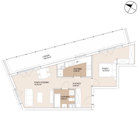 Plan 2 pok. 53m²
