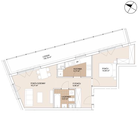 Plan 2 pok. 53m²