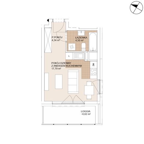 Plan 1 pok. 27m²