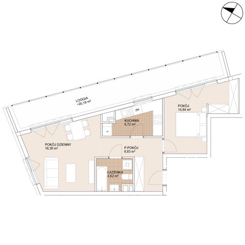 Plan 2 pok. 53m²