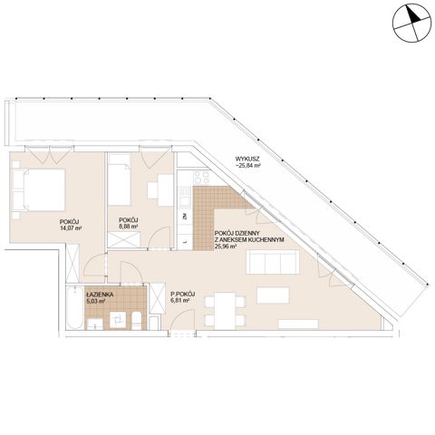 Plan 3 pok. 61m²