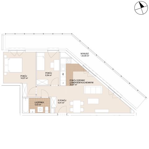 Plan 3 pok. 61m²