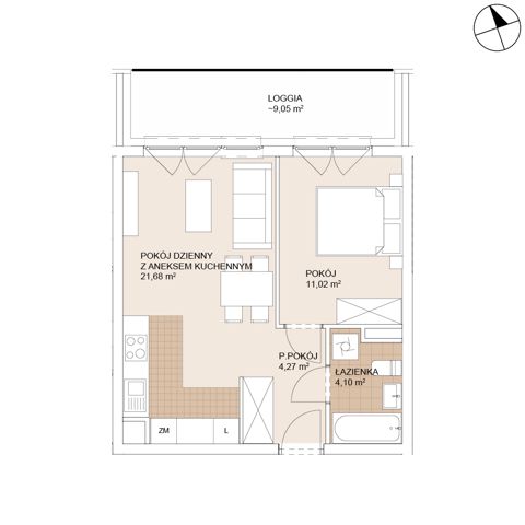 Plan 2 pok. 41m²
