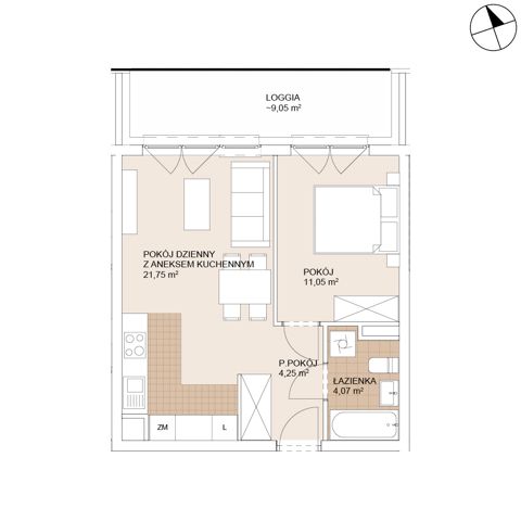 Plan 2 pok. 41m²