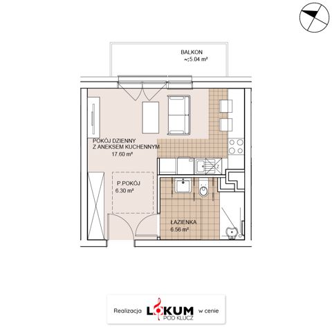 Plan 1 pok. 30m²