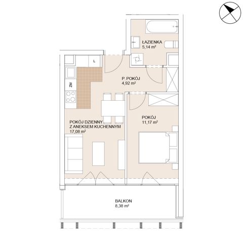 Plan 2 pok. 38m²