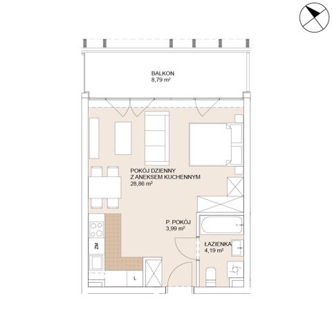 Plan 1 pok. 37m²